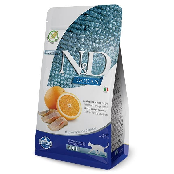 Farmina N&D Ocean Grain Free Aringa e Arancia 1,5kg Farmina N&D Ocean Grain Free Aringa e Arancia 1,5kg